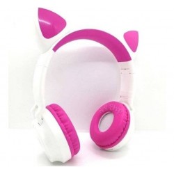 Audífonos Diadema Bluetooth Fm Micro Orejas De Gato Y Luces (Entrega Inmediata)
