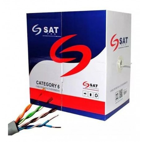 Cable Sat Utp Cat5e 100% Cobre X 305mts 0.57mm Interior (Entrega Inmediata)