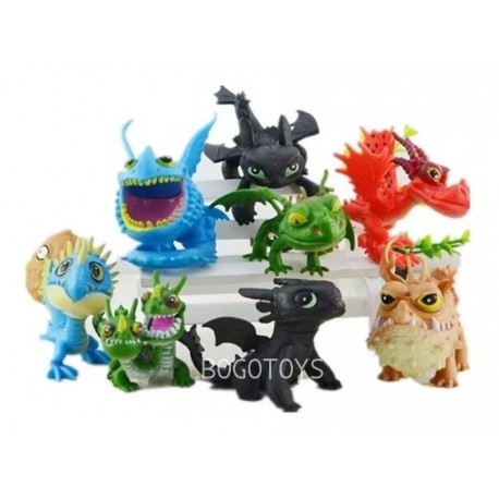 Chimuelo Como Entrenar A Tu Dragon Coleccion 8 Figuras (Entrega Inmediata)