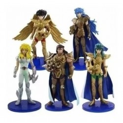 Muñecos Figuras Caballeros Del Zodiaco Saga Hyoga Set X5 (Entrega Inmediata)