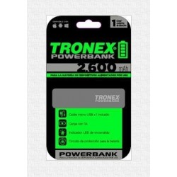 Tronex Power Bank Litio Polimero 2.600 Mah Reales (Entrega Inmediata)