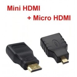 Adaptador X2 / Convertidor Mini + Micro Hdmi A Hdmi 1080p 4k (Entrega Inmediata)