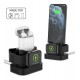 Base Stand Dock Silicona AirPods Apple Watch iPhone 2 En 1 (Entrega Inmediata)