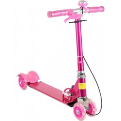 Patineta Monopatín Scooter Plegable Metalizada Timbre Luces (Entrega Inmediata)
