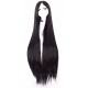 ¡ Peluca Lisa 100cm Negro Extra Larga Kanekalon Cosplay !! (Entrega Inmediata)