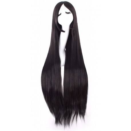 ¡ Peluca Lisa 100cm Negro Extra Larga Kanekalon Cosplay !! (Entrega Inmediata)