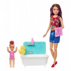 Barbie Skipper Niñera Hora De Baño Mattel Fxh05 Muñeca (Entrega Inmediata)