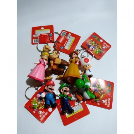 Mario Bros Llaveros X 7 Donkey Kong Yoshi Toad Pvc (Entrega Inmediata)