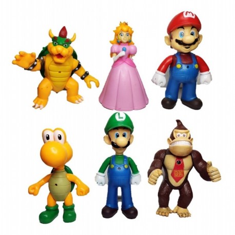 Figura Mario Bros Video Video Juego Set X6 (Entrega Inmediata)