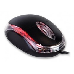 Mouse Óptico Usb Con Luz Led Roja
