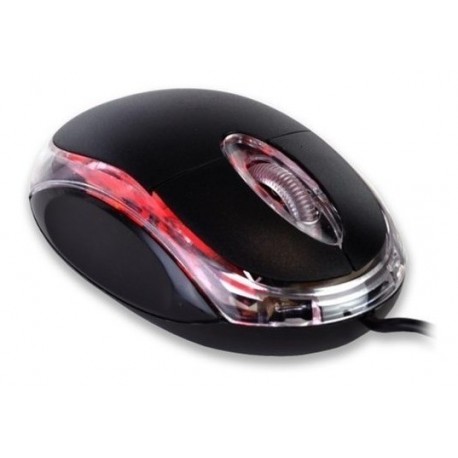 Mouse Óptico Usb Con Luz Led Roja