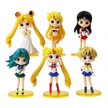 Sailor Moon Q Posket Petit Colección 6 Figuras En Caja (Entrega Inmediata)