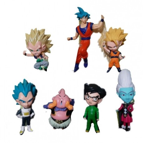 Figura Dragon Ball Set X7 Goku Alas Vegeta Goku Fase (Entrega Inmediata)