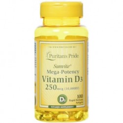 Vitamina D3 10000 Iu X 100 Soft Envio Ya (Entrega Inmediata)