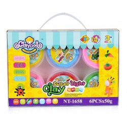 Set Plastilinas Caja Varios Colores X6 Potes Ref. Nt-1658 (Entrega Inmediata)