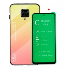 Funda Degradado + Vidrio Ceramico Xiaomi Redmi Note 9 Pro (Entrega Inmediata)