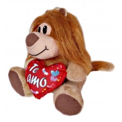 Peluche León Corazón Te Amo (Entrega Inmediata)