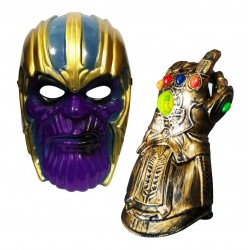 Set Thanos Disfraz Niños Guante Luces Zr999 + Máscara Casco (Entrega Inmediata)