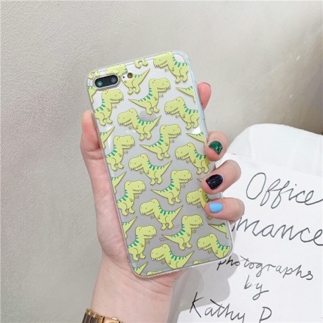 Funda Estuche Forro Dinosaurios Verdes Xiaomi Nokia Asus (Entrega Inmediata)