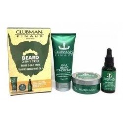 Kit Clubman 3 En 1 Tratamiento Barba,c (Entrega Inmediata)