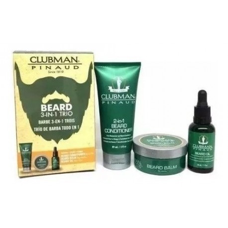 Kit Clubman 3 En 1 Tratamiento Barba,c (Entrega Inmediata)