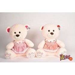 Oso-osa De Peluche Vestido Te Amo 40cm 2605-1 (Entrega Inmediata)