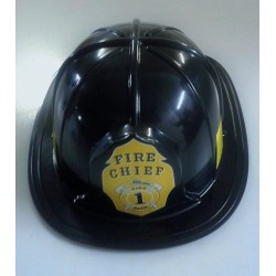 Casco Bombero Color Negro Halloween Disfraz Carnavales (Entrega Inmediata)