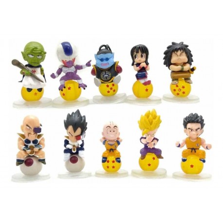 Dragon Ball Nappa Colección X 10 Figuras Sobre Esferas (Entrega Inmediata)