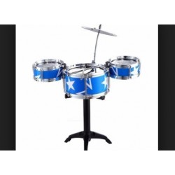 Bateria Percusion Acustica Mini Niños 3 Tambores Big Band (Entrega Inmediata)