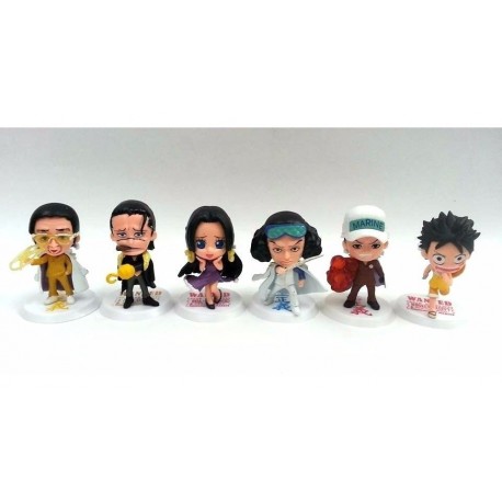 One Piece Marines Colección X 6 Figuras Chibis En Bolsa (Entrega Inmediata)