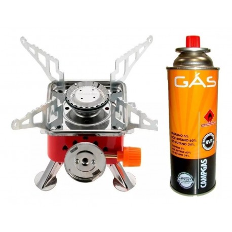 Estufa Portatil Camping Gas + Gas Butano + Estuche (Entrega Inmediata)
