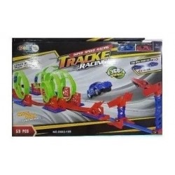 Pista De Carros Tracke Racing Rotación Carro 360 17 Piezas (Entrega Inmediata)