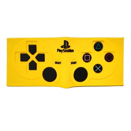 Playstation Billetera En Goma De Caucho Amarilla (Entrega Inmediata)