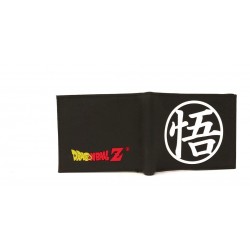 Dragon Ball Z Logo Billetera Negra En Goma (Entrega Inmediata)