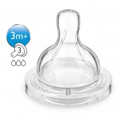 Chupos Tetinas Teteros Avent Classic Flujo Medio 3m+ X2 (Entrega Inmediata)