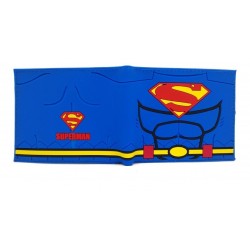 Dc Comics Superman Billetera En Goma De Caucho Azul (Entrega Inmediata)