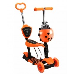 Patineta Rosada Scooter 5 En 1 Monopatin Triciclo Infantil (Entrega Inmediata)