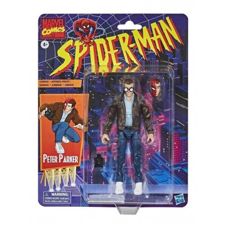 Marvel Comics Spiderman Retro Peter Parker Hasbro Nueva (Entrega Inmediata)