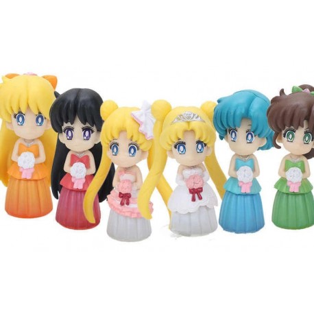 Sailor Moon Tsukino Usagi Colección 6 Figuras En Bolsa (Entrega Inmediata)