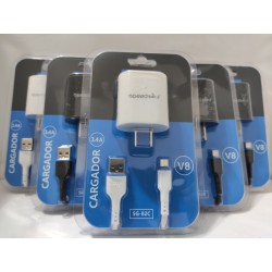 12 Cargadores Carga Rápida Para Celular V8 Al Mayor (82c) (Entrega Inmediata)
