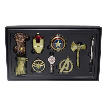 Los Vengadores Set X7 - Llavero Collar - Avengers Marvel (Entrega Inmediata)