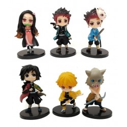 Figura Demon Slayer Kimetsu No Yaiba Set X6 Anime (Entrega Inmediata)