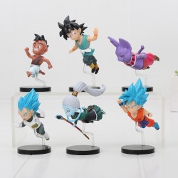 Kit De 6 Mini Figuras Dragon Ball Supero Estilo Volador (Entrega Inmediata)
