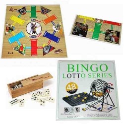 Juego Parqués Doblar Doble Cara+dominó+bingo Juegos 3 En 1 (Entrega Inmediata)