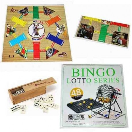Juego Parqués Doblar Doble Cara+dominó+bingo Juegos 3 En 1 (Entrega Inmediata)