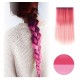 Cortina De Cabello Lisa Degradee Extensión Fucsia Neón A (Entrega Inmediata)