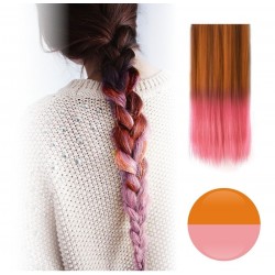 Cortina De Cabello Lisa Degradee Extensión Naranja A Palo (Entrega Inmediata)