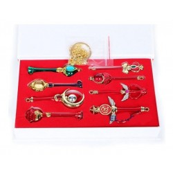 Set Llavero Sailor Moon 8 Varita (Entrega Inmediata)