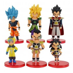 Figuras Dragon Ball Super - Broly - Goku Blue Set X 6 (Entrega Inmediata)