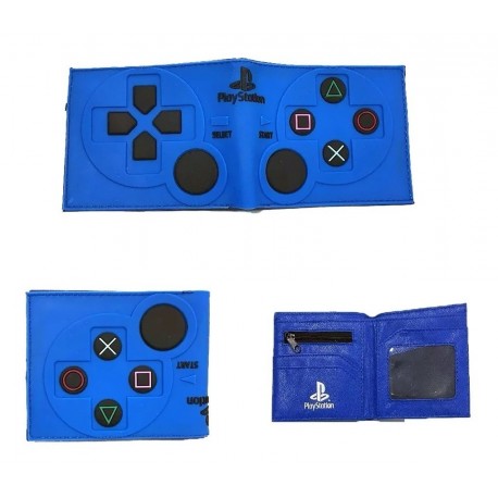 Billetera Playstation Azul En Goma (Entrega Inmediata)